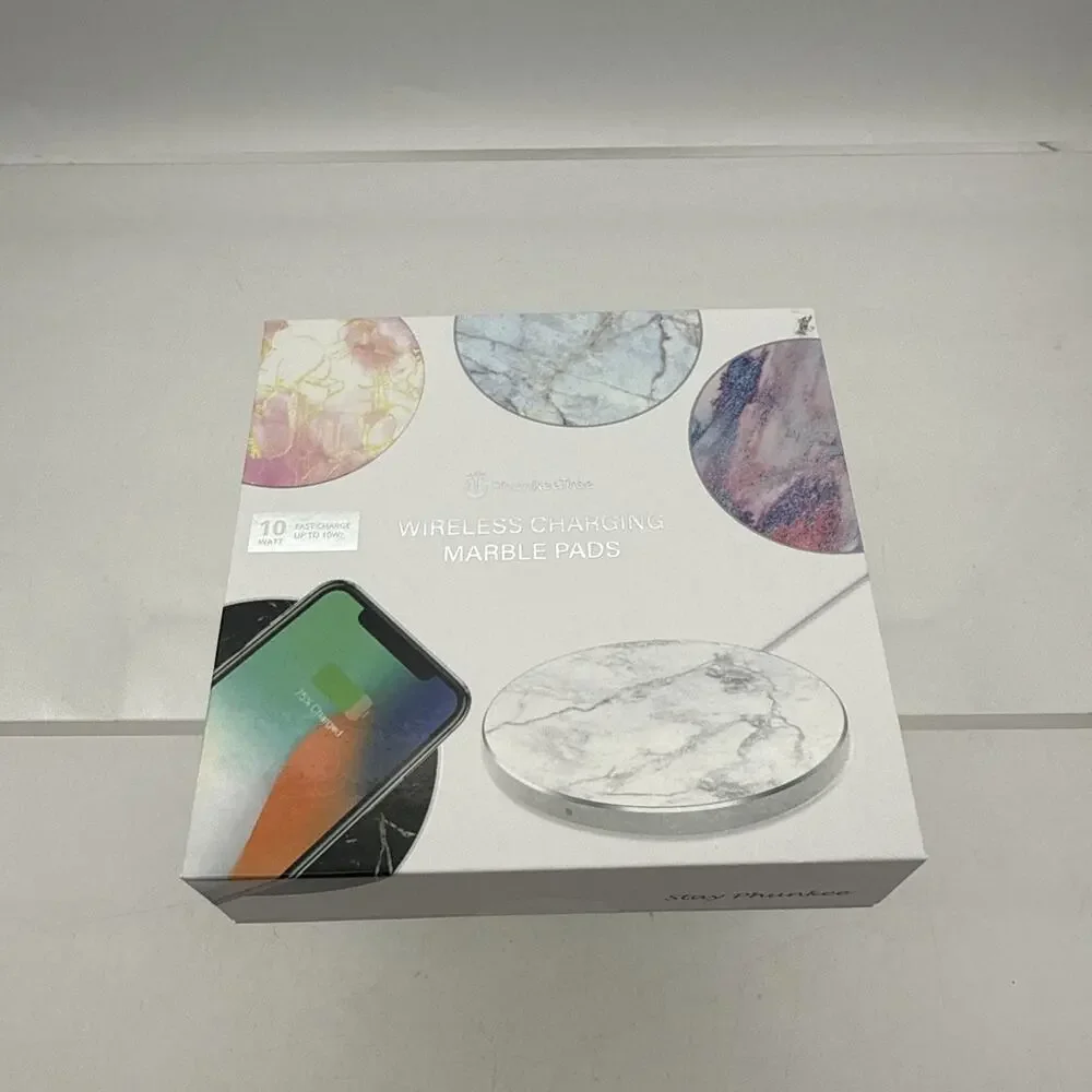 PHUNKEE TREE WIRELESS CHARGING PADS Fast Charge 10 WATT NEW Sealed Black Marble